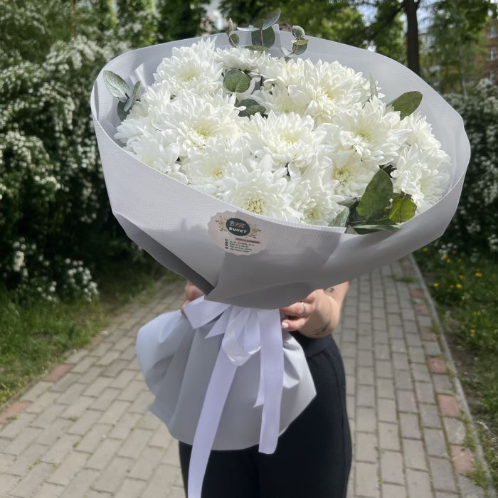 Букет з білої хризантеми Зембла
