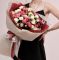 19 кущових троянд мікс Фаервьорк та Сноу флейк